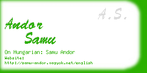 andor samu business card
